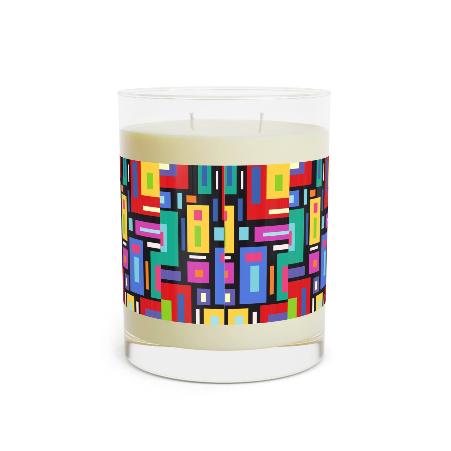 Vibrant Geometric Scented Candle - Perfect for Home Décor, Relaxation, Gifts, Aromatherapy, and Holidays
