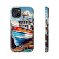 Colorful Fishing Boat Phone Case | Nautical Gift, Marine Design, Coastal Aesthetic, Summer Vibes, Sea Lover's Accessory