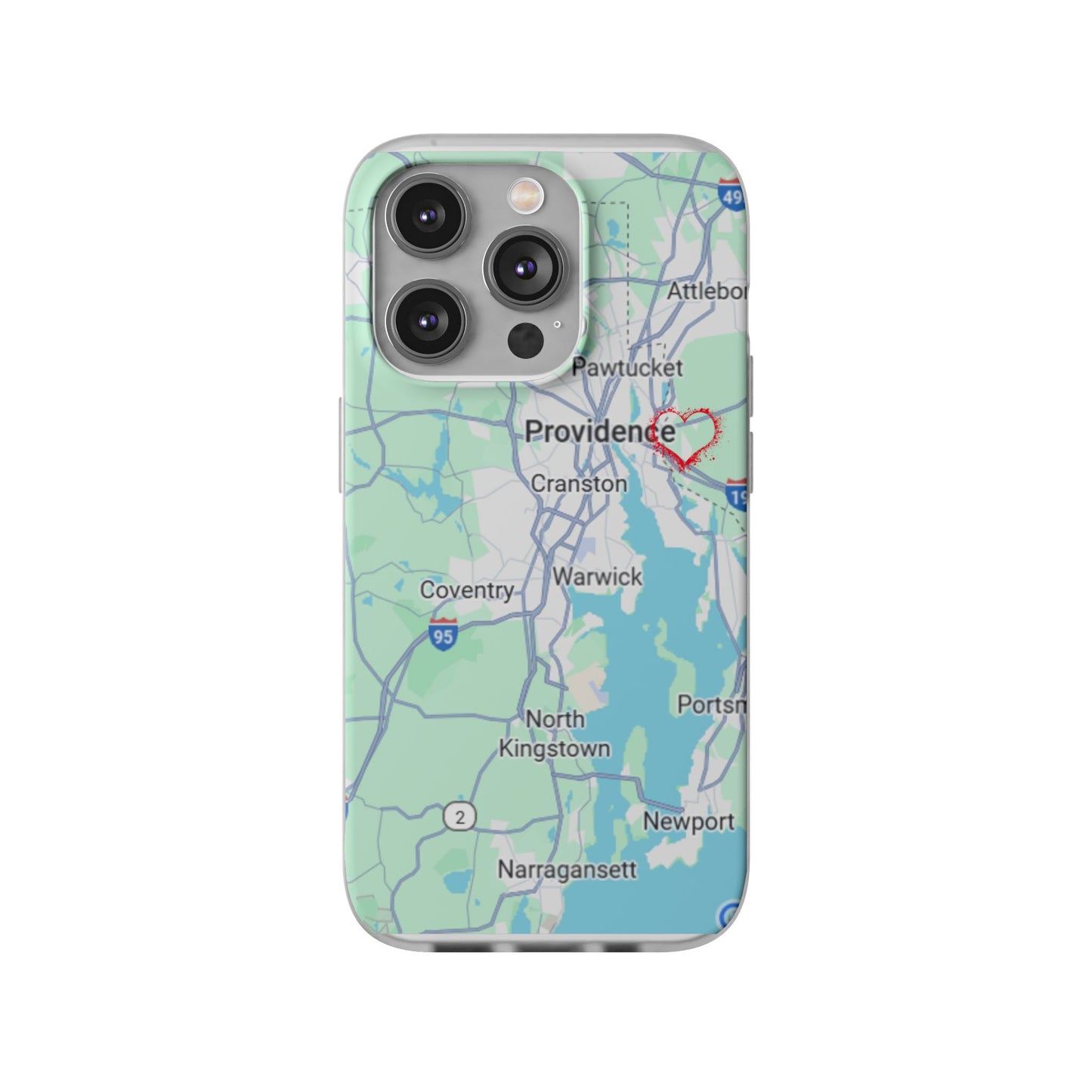 Providence Heart Map Phone Case - Custom Flexible Smartphone Protector, Gift for Her, Map Lover's Accessory, Personalized Case, Travel [...]