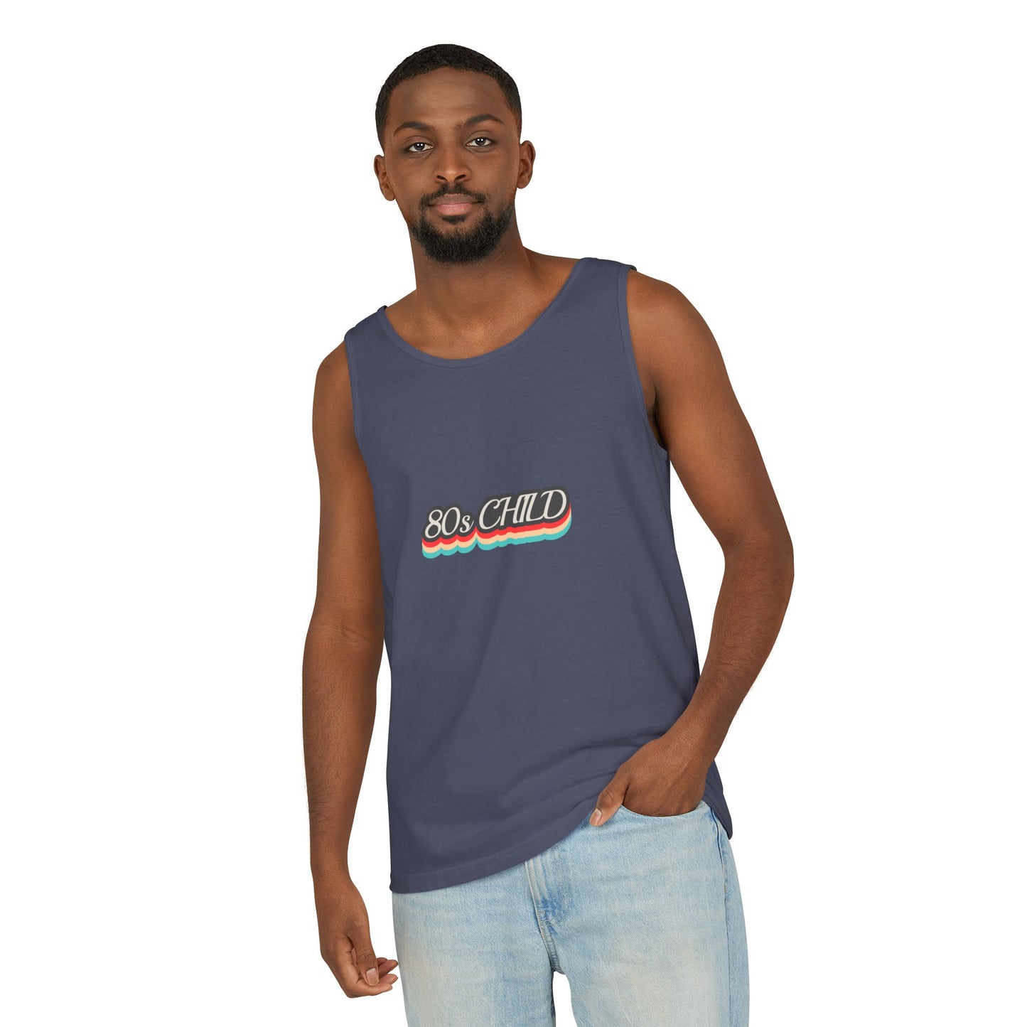 80s Child Unisex Tank Top | Retro Summer Wear, Vintage Style Shirt, Gift for 80s Lovers, Bohemian Fashion, Nostalgic Apparel