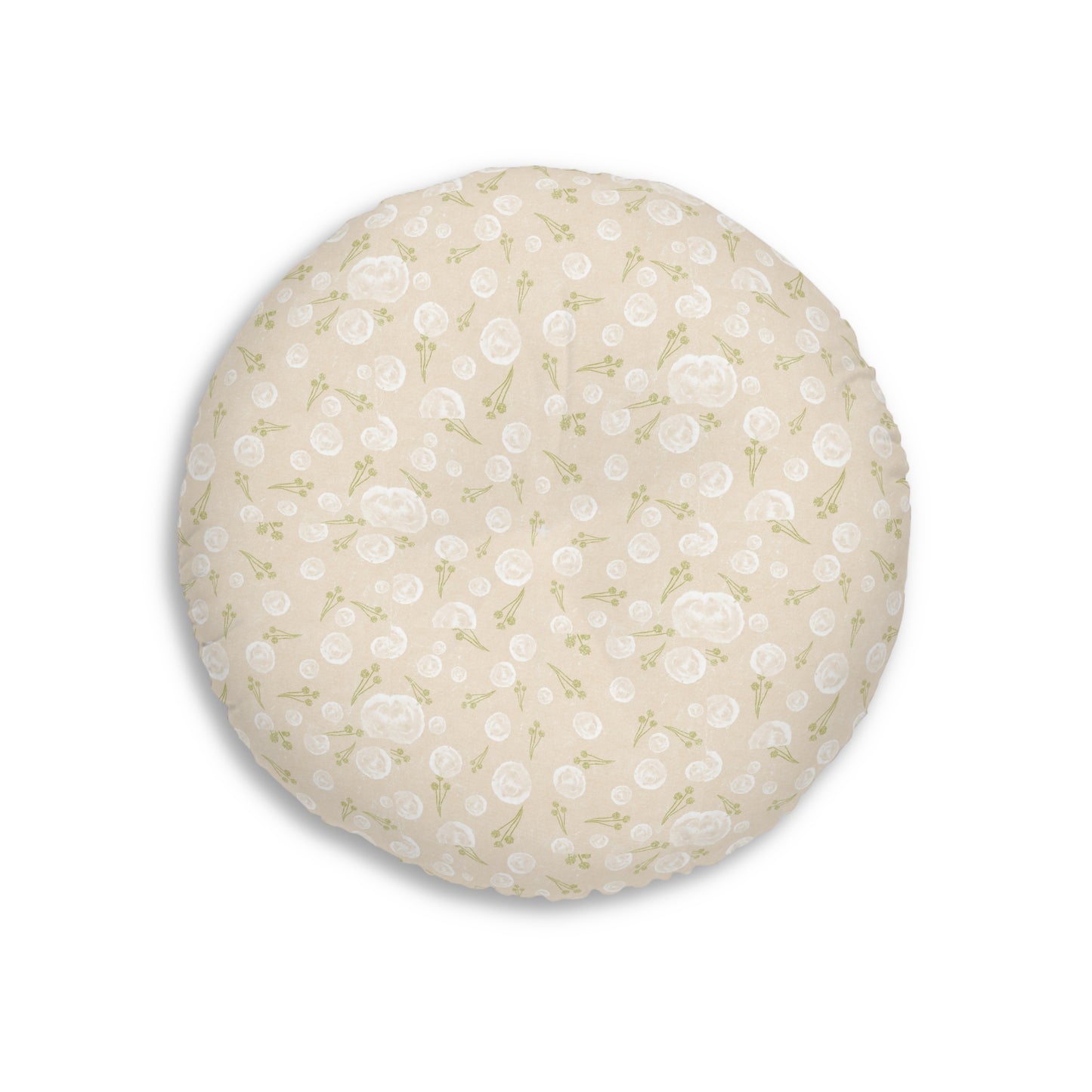 Cozy Tufted Floor Pillow | Round Accent Cushion for Home Decor, Boho Style, Meditation, Yoga, Living Room, Gift Idea