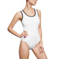 Women's USA Stars & Stripes Classic One-Piece Swimsuit, Perfect for Summer Fun, Beach Days, Pool Parties, and 4th of July