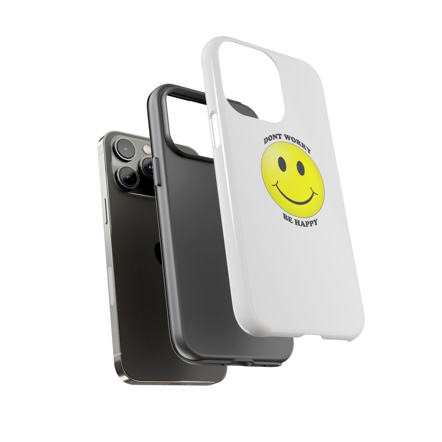 Happy Face Phone Case, Tough Cases, Don’t Worry, Be Happy, Cute Gift for Friends, Positive Vibes, Fun Mobile Accessories