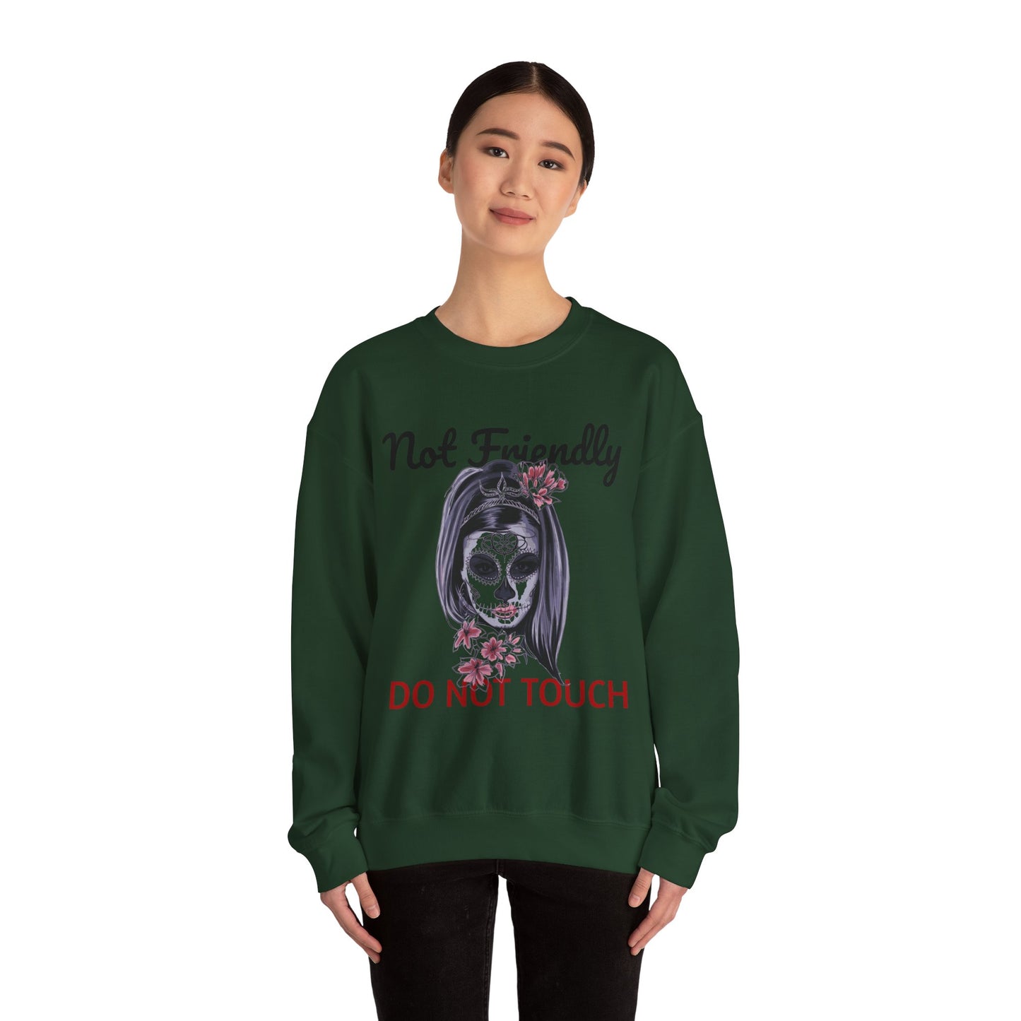 Edgy Skull Graphic Crewneck Sweatshirt | Halloween Gift, Casual Wear, Unisex Apparel, Cozy Sweatshirt, Unique Graphic Design