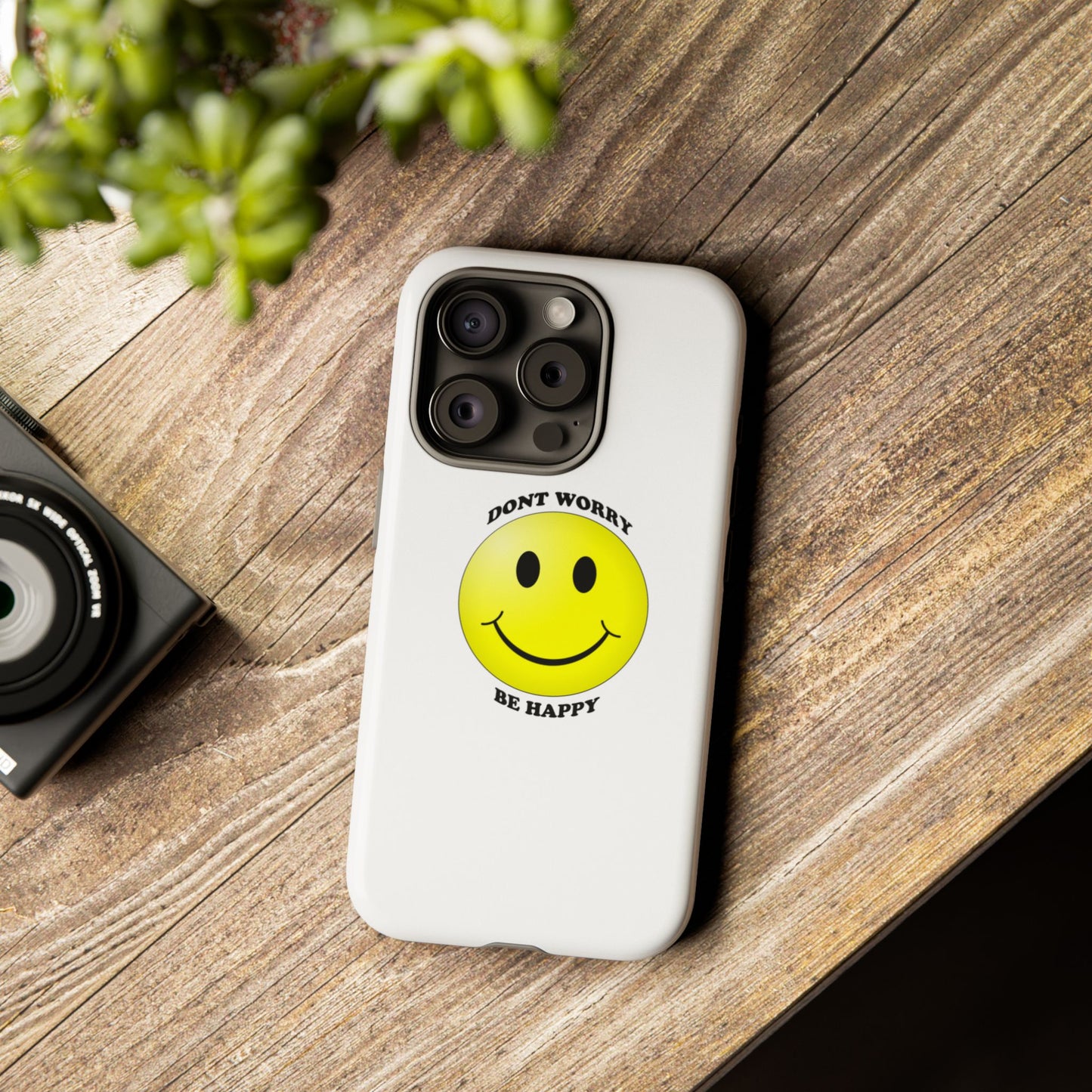 Happy Face Phone Case, Tough Cases, Don’t Worry, Be Happy, Cute Gift for Friends, Positive Vibes, Fun Mobile Accessories
