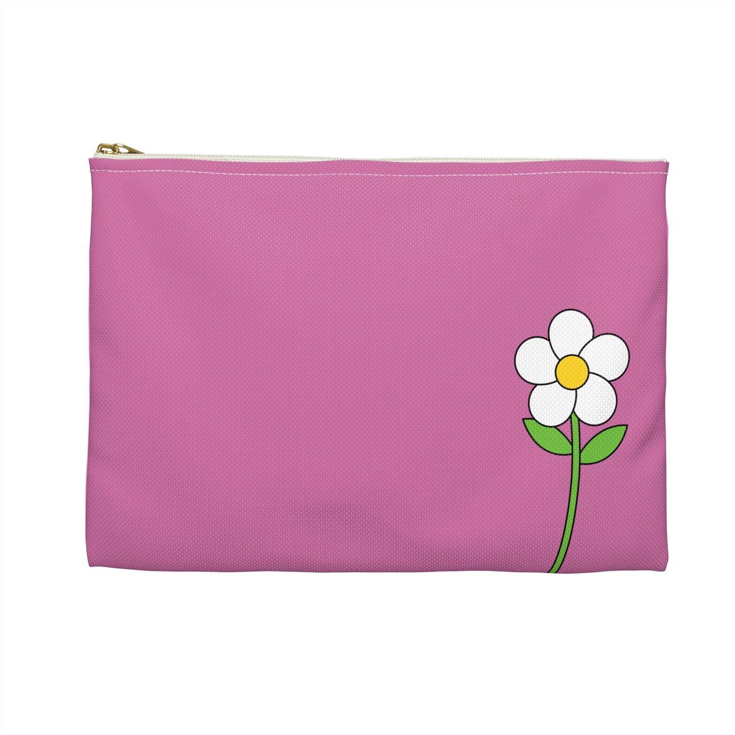 Flower Motif Accessory Pouch - Cute Makeup Bag, Travel Organizer, Floral Pencil Case, Gift for Her, Spring Decor