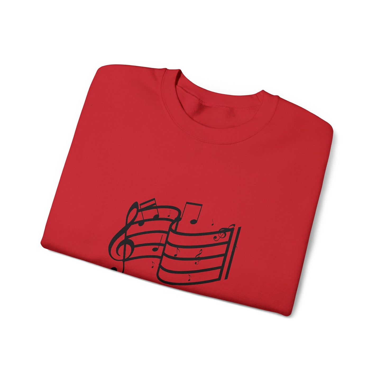 Music Notes Crewneck Sweatshirt – Minimal Sheet Music Design