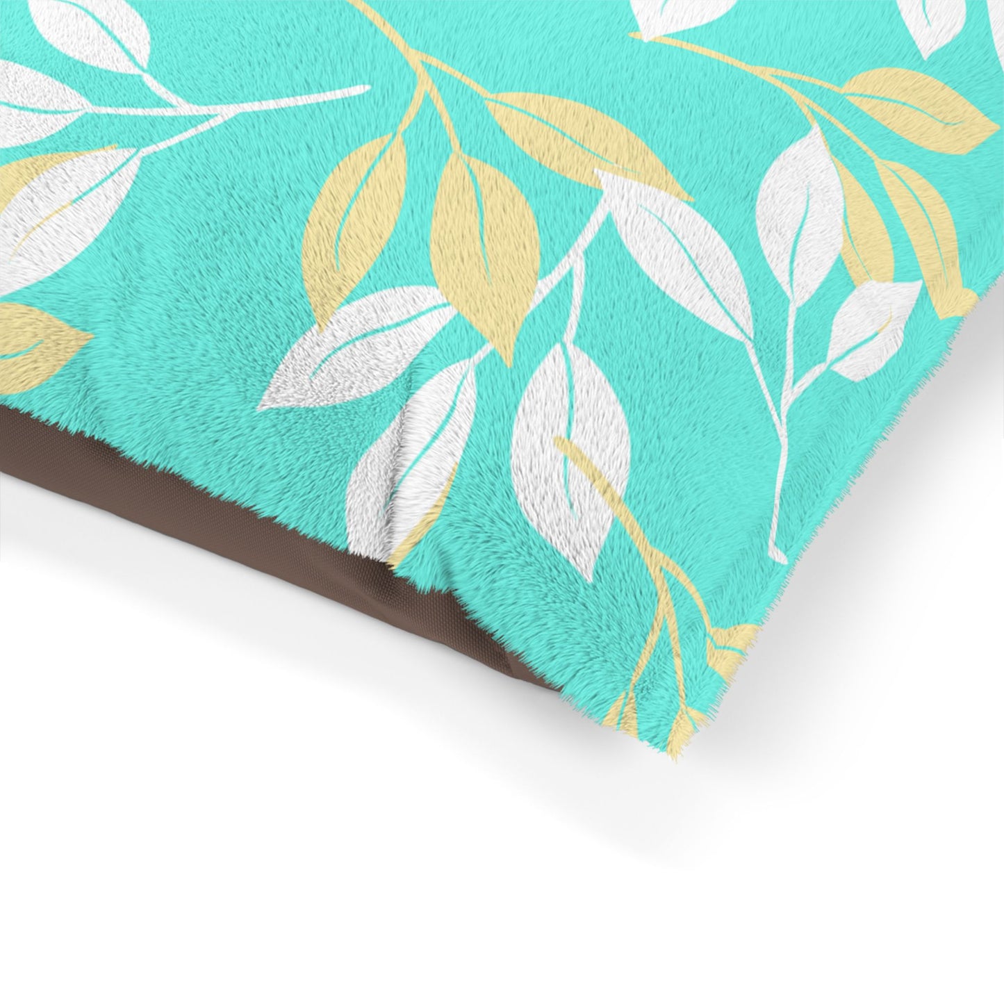 Elegant Personalized Pet Bed with Leaf Design, Cozy Dog Bed, Custom Pet Cushion, Stylish Puppy Mattress, Fall Decor for Animals