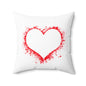 Heart Splash Decorative Pillow, Cozy Home Decor, Valentine's Gift, Wedding Decoration, Love Pillow, Personalized Gift Idea