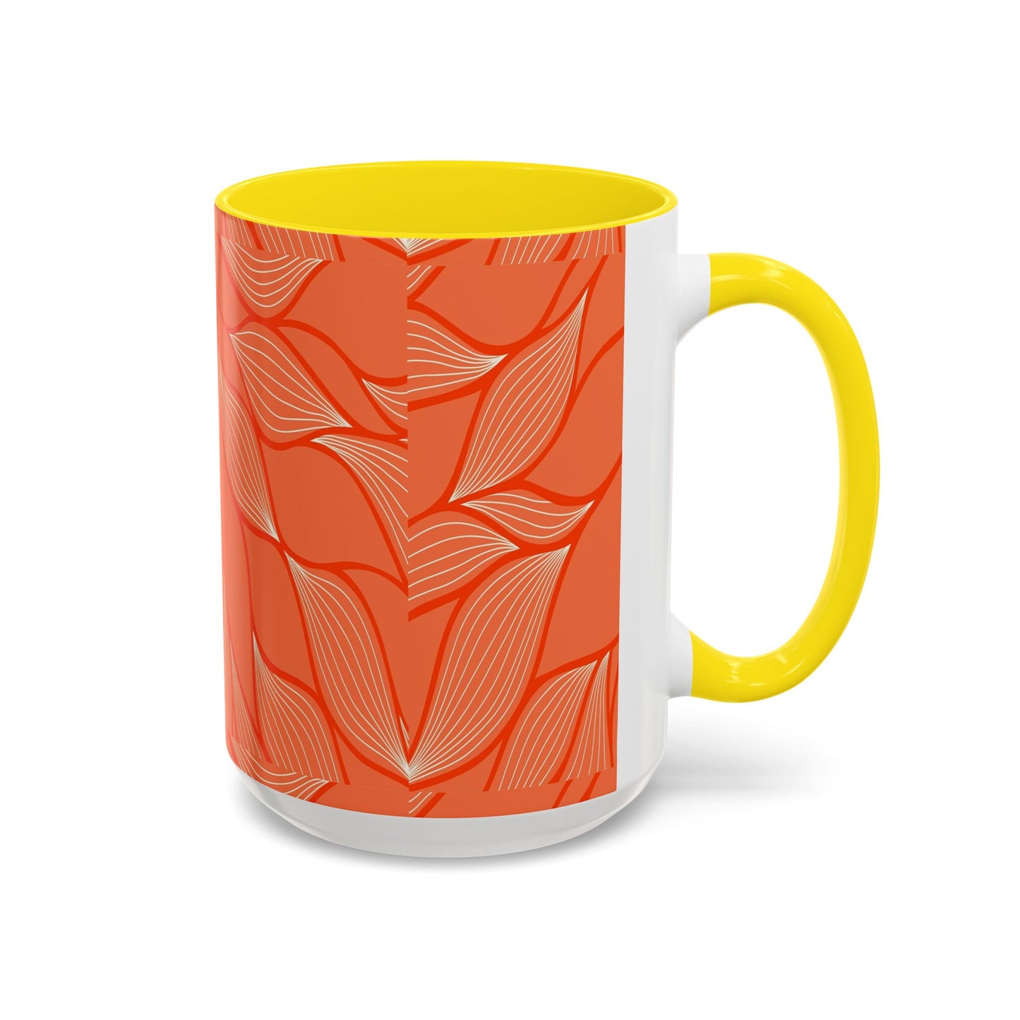 Stylish Accent Coffee Mug, Floral Pattern Drinkware, Unique Gift for Coffee Lovers, Home Decor, Kitchenware, Vibrant Design