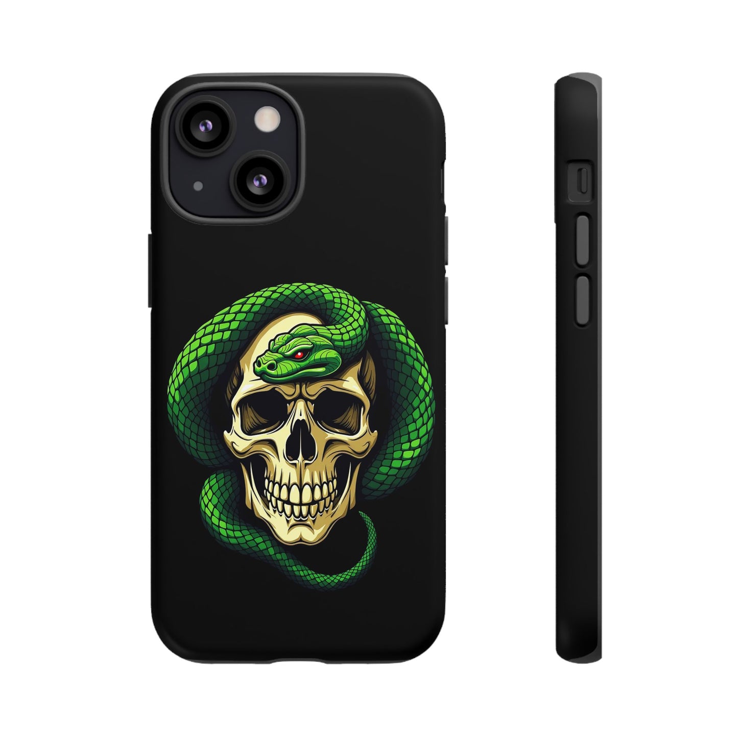 Skull & Snake Phone Case | Tough Cases, Protective Cover, Edgy Phone Accessories, Gothic Gift, Halloween Decor
