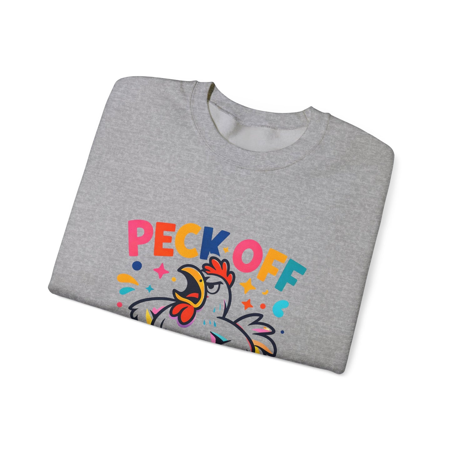Peck Off Crewneck Sweatshirt – Funny Chicken Graphic Pullover