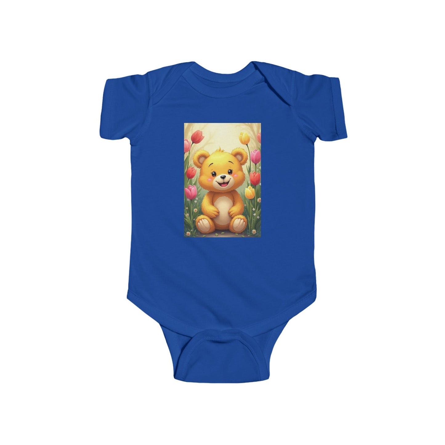Cute Teddy Bear Infant Bodysuit, Baby Shower Gift, Newborn Outfit, Toddler Clothing, Cute Baby Clothes, Floral Baby Bodysuit