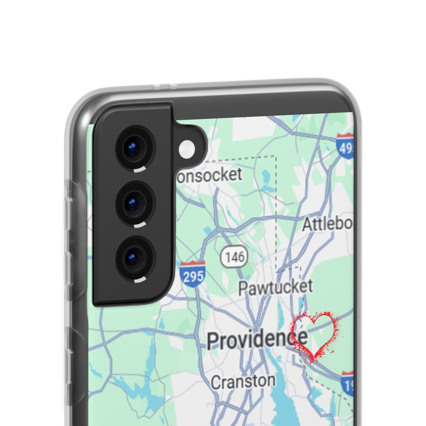 Providence Heart Map Phone Case - Custom Flexible Smartphone Protector, Gift for Her, Map Lover's Accessory, Personalized Case, Travel [...]