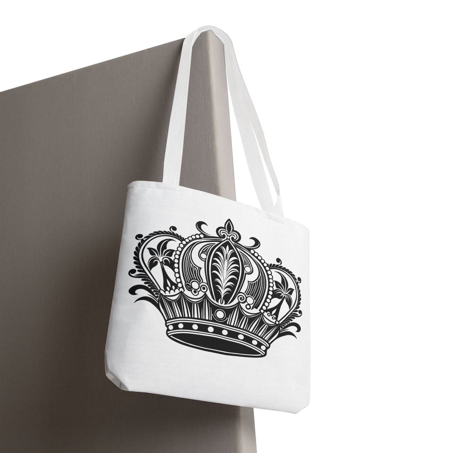 Crown Design Tote Bag, Royal Style Shopping Tote, Chic Grocery Bag, Gift for Her, Fashionable Accessories