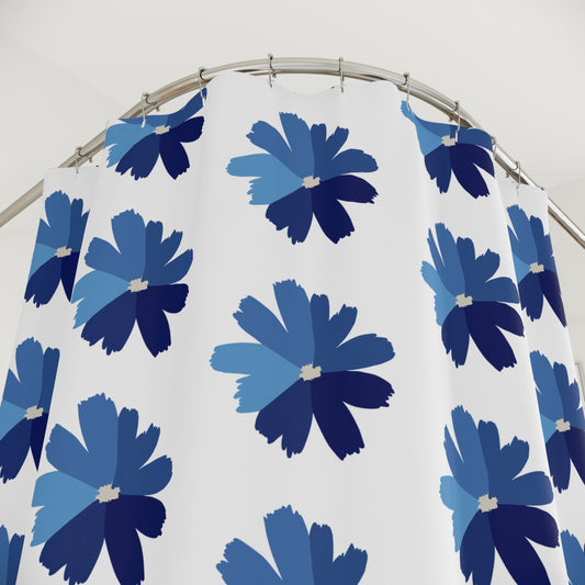 Modern Floral Shower Curtain, Bohemian Bathroom Decor, Chic Home Accent, Elegant Gift for Her, Unique Interior Design