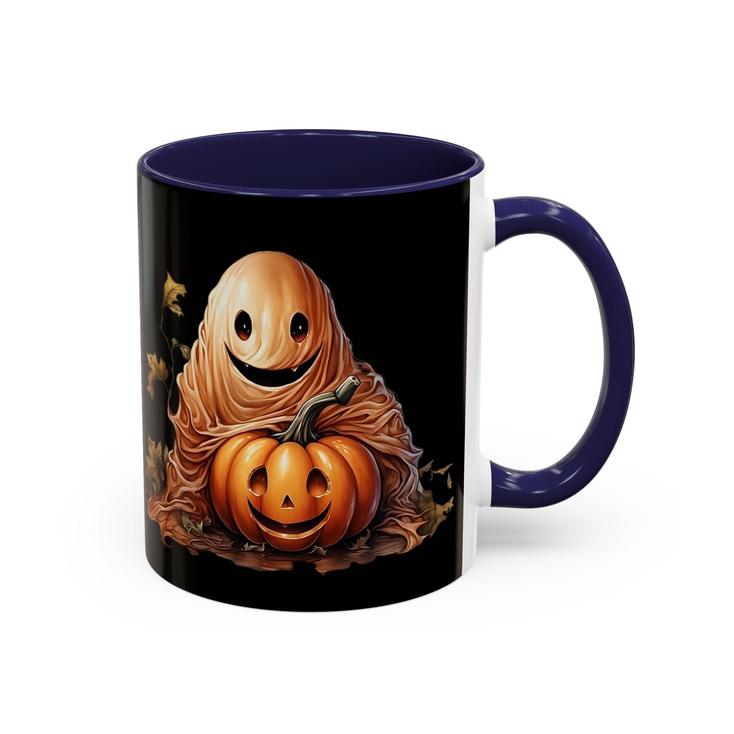 Halloween Ghost Pumpkin Coffee Mug, Spooky Drinkware, Fall Decor, Halloween Gift, Pumpkin Spice Lover's Mug