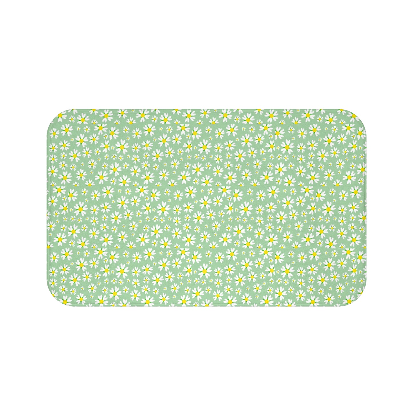 Floral Green Bath Mat - Bathroom Decor, Spring Vibes, Home Comfort, Gift Idea, Housewarming Essentials