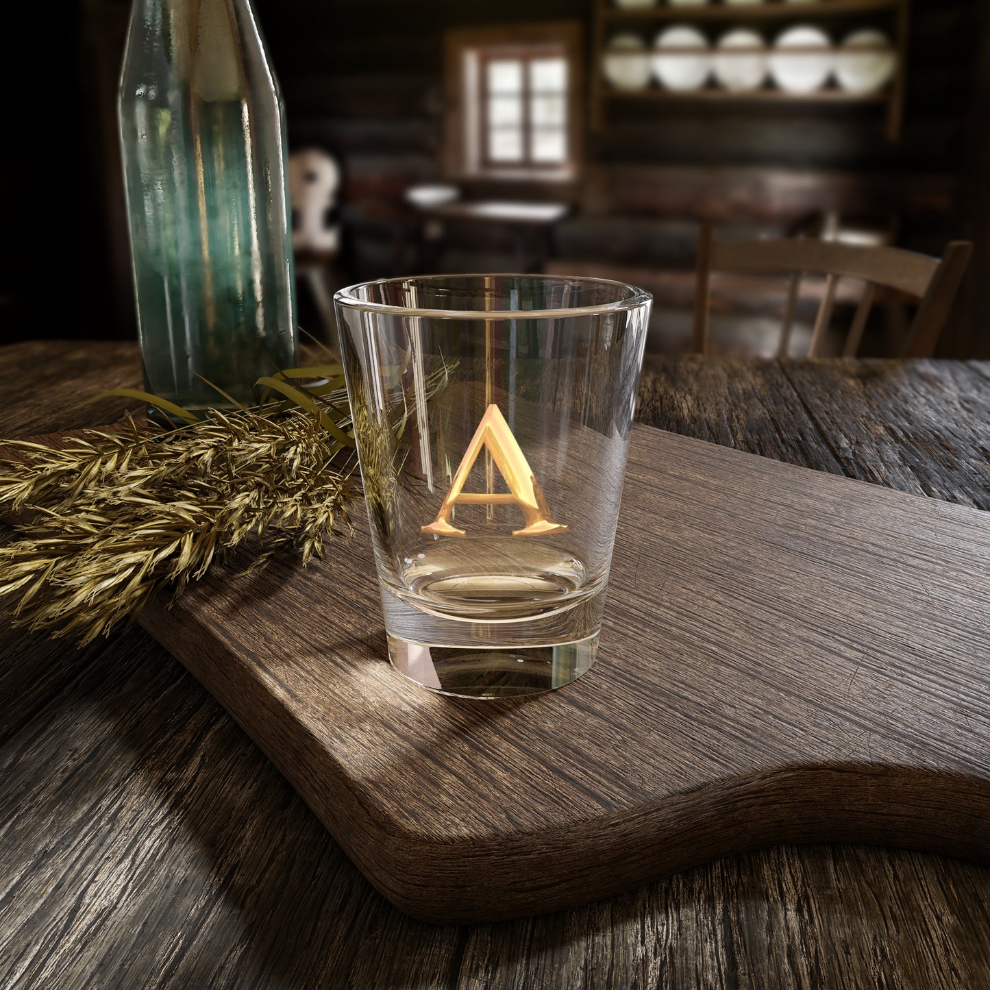 Personalized Shot Glass with Initial A, Custom Barware, Gift for Him
