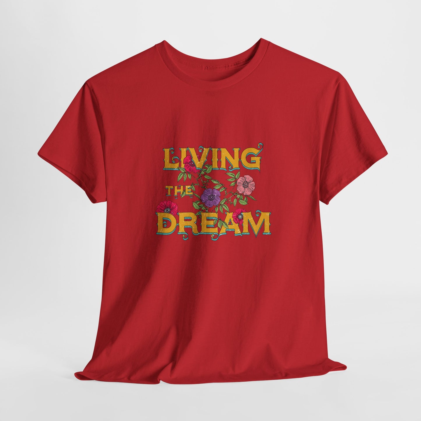 Living the Dream Floral Tee, Unisex Cotton T-Shirt, Inspirational Gift, Casual Everyday Wear, Flower Graphic Shirt, Summer Wardrobe [...]