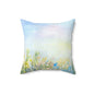 Spun Polyester Square Pillow Wildflowers