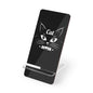 Phone Stand — "Cat Mom" Black Acrylic Mobile Display Stand
