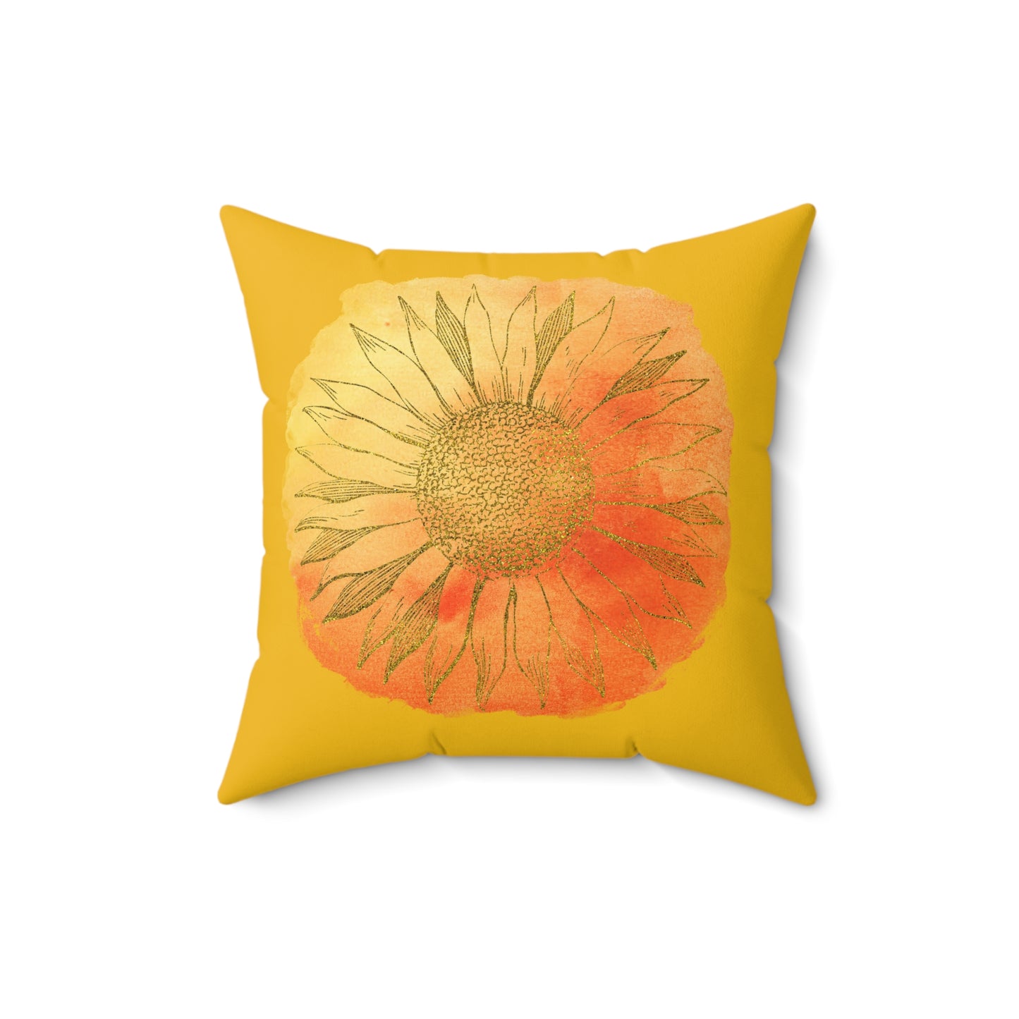 Sunflower Decorative Pillow, Bright Yellow Floral Cushion, Home Décor, Living Room Accent, Gift for Garden Lovers, Spring Decor