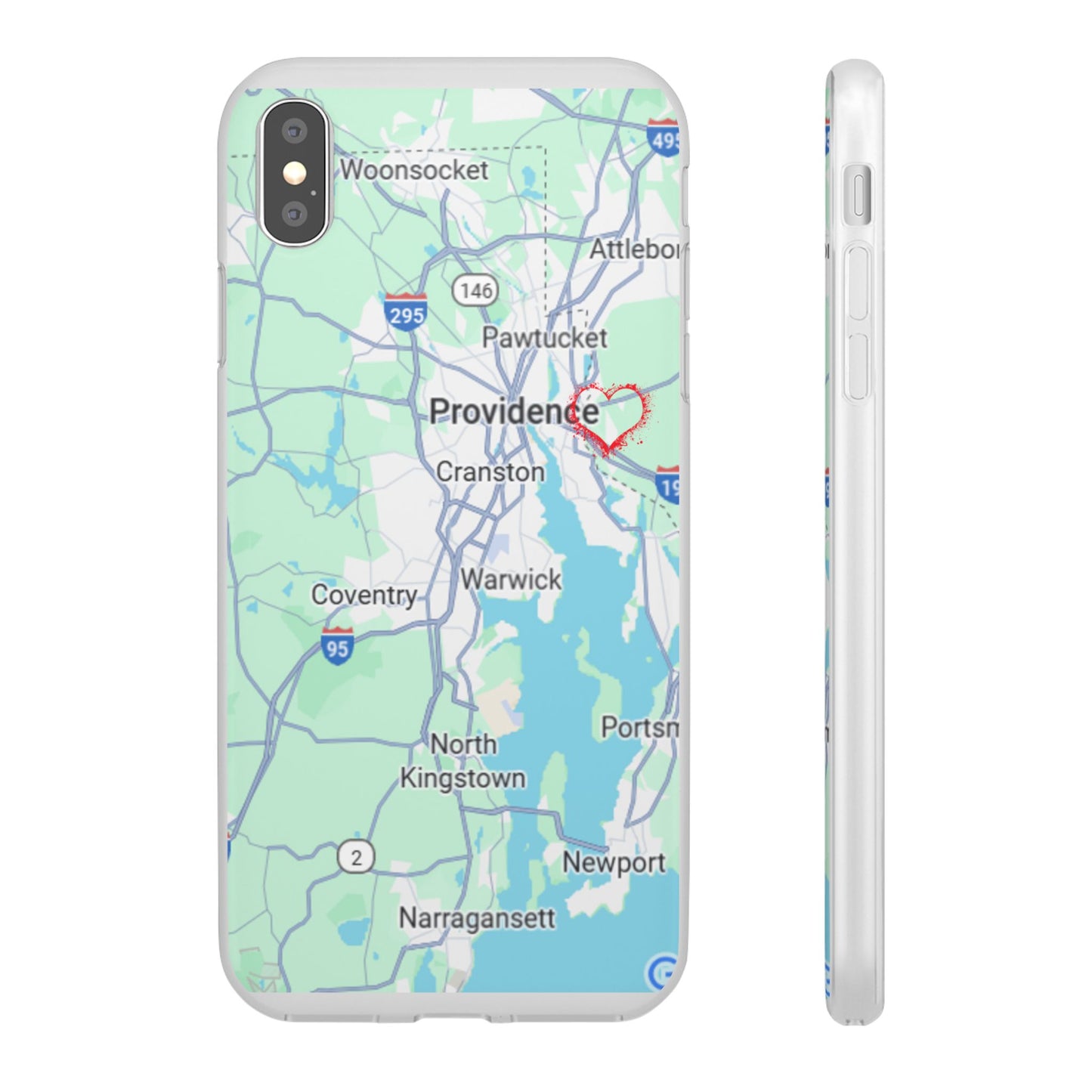 Providence Heart Map Phone Case - Custom Flexible Smartphone Protector, Gift for Her, Map Lover's Accessory, Personalized Case, Travel [...]