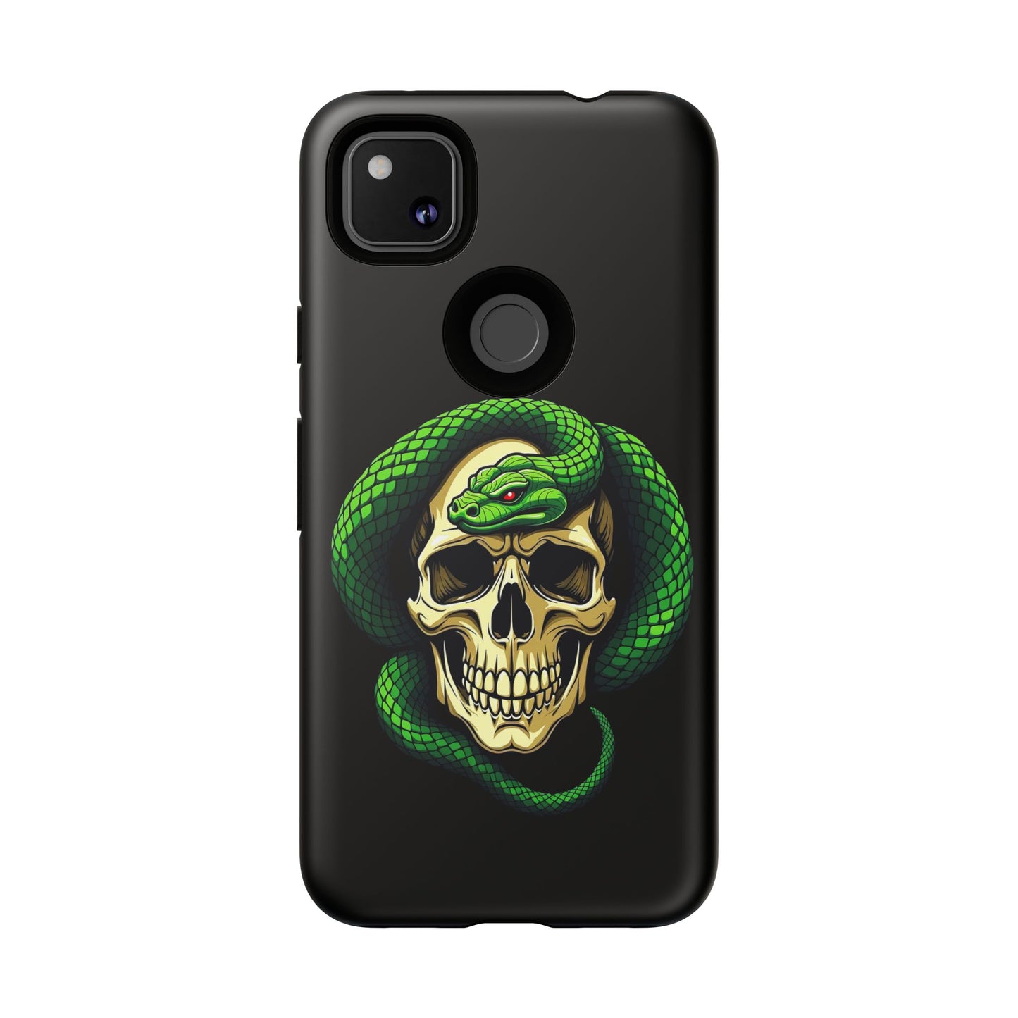 Skull & Snake Phone Case | Tough Cases, Protective Cover, Edgy Phone Accessories, Gothic Gift, Halloween Decor