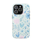 Floral Pastel Magnetic Impact Phone Case — Blue & Pink Botanical Design
