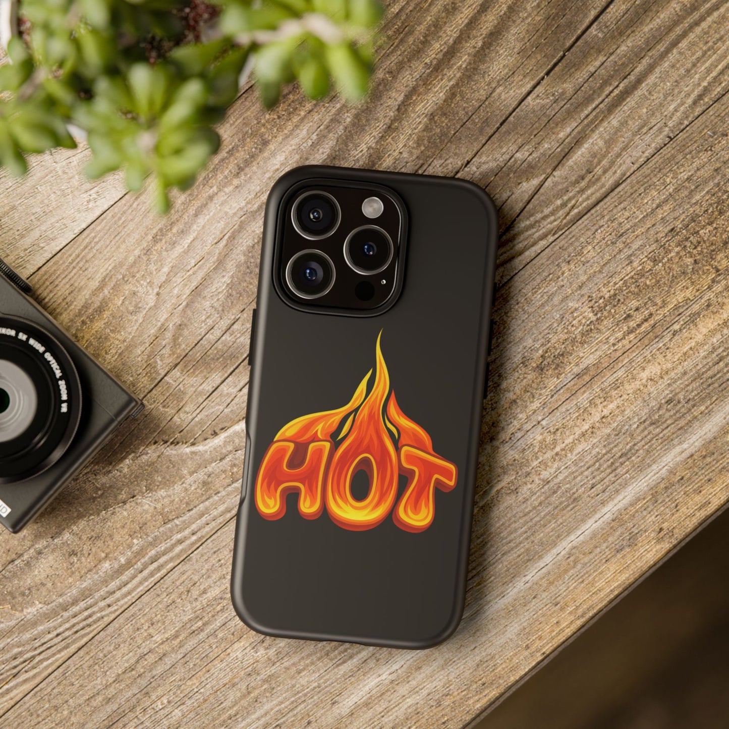 Stylish Phone Case, Hot Flames Design, Gift for Teens, Trendy Accessory, Protective Cover, Unique Phone Case