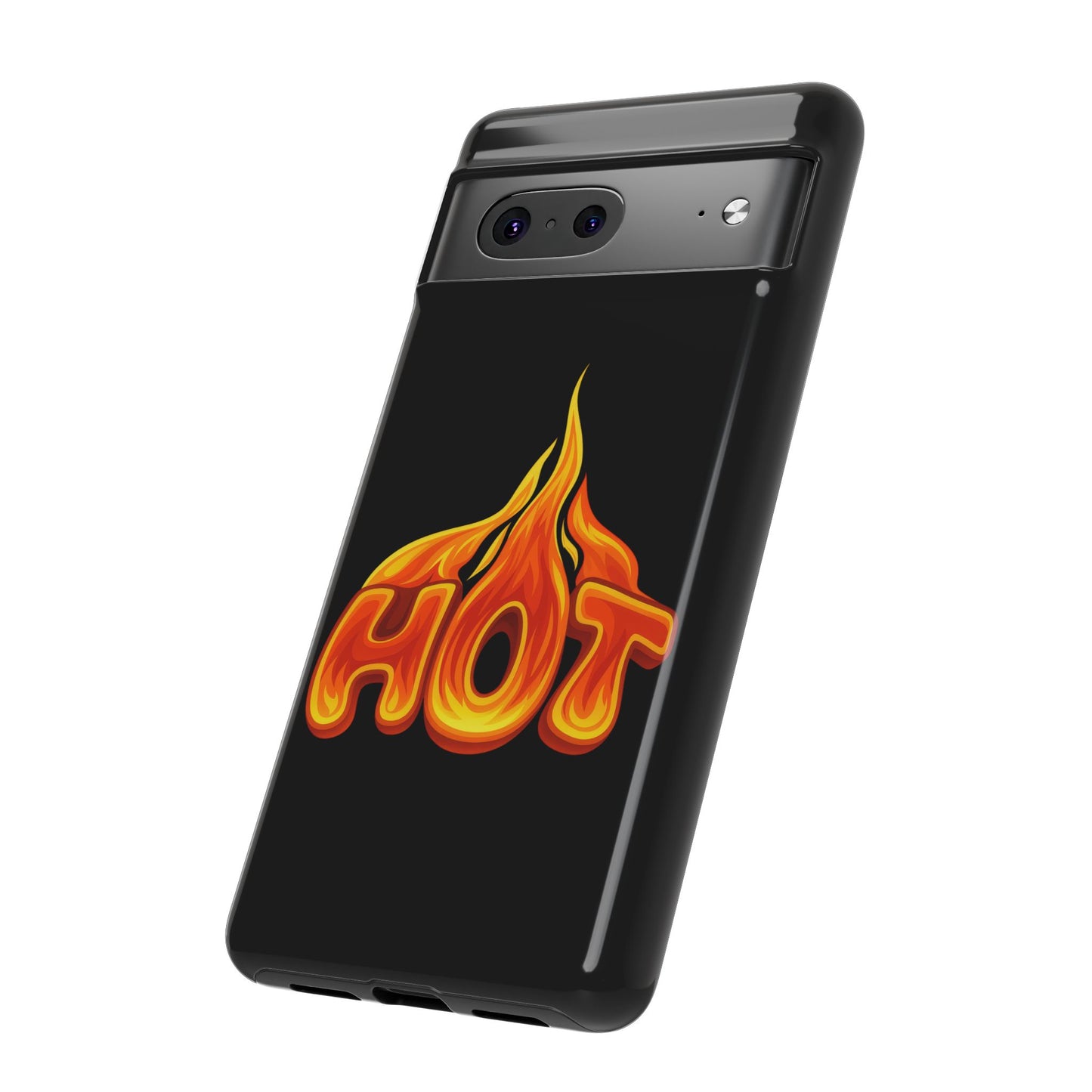 Stylish Phone Case, Hot Flames Design, Gift for Teens, Trendy Accessory, Protective Cover, Unique Phone Case