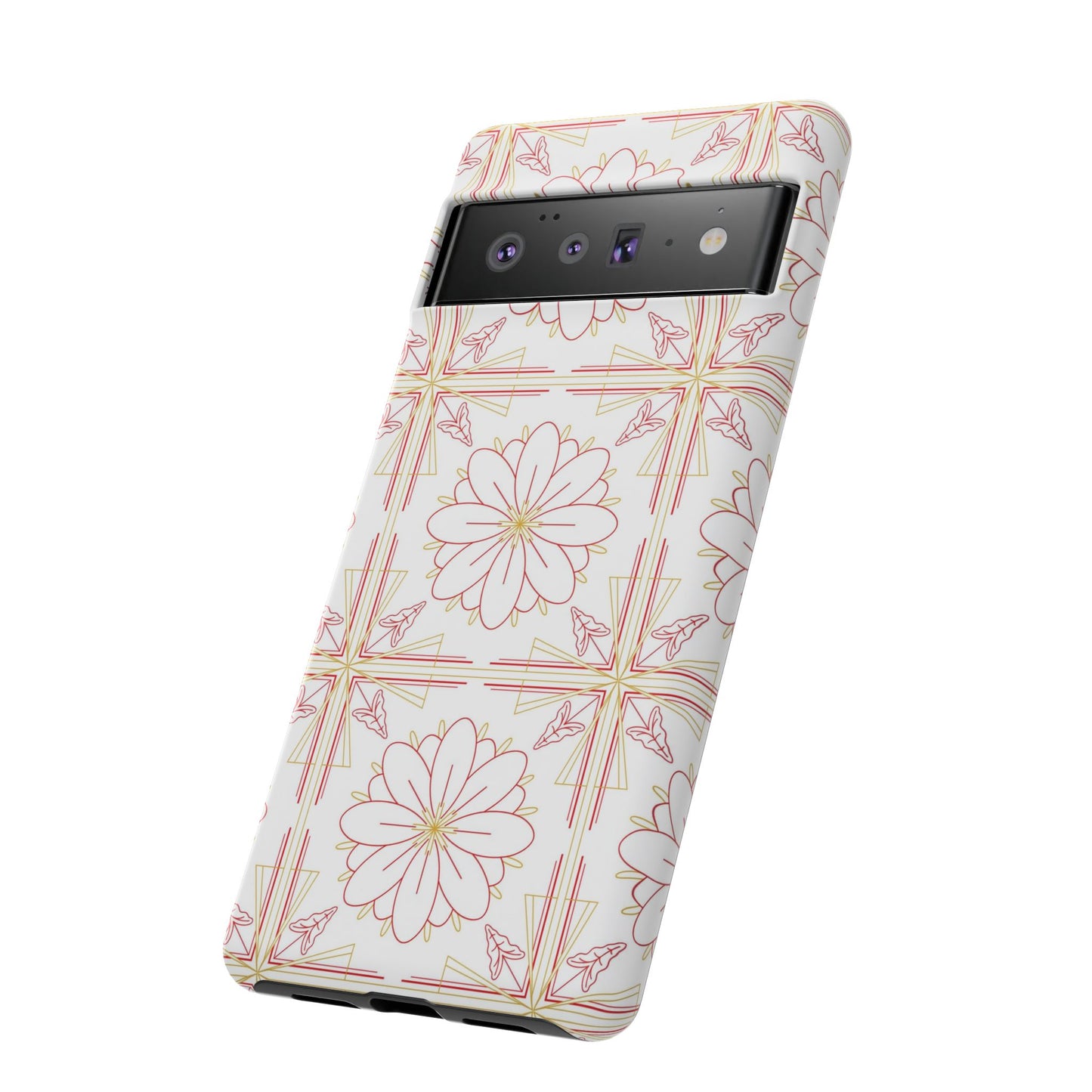 Floral Pattern Phone Case - Stylish Tough Case, Flower Design, Cute Mobile Cover, Phone Accessory, Gift for Her, Spring Style