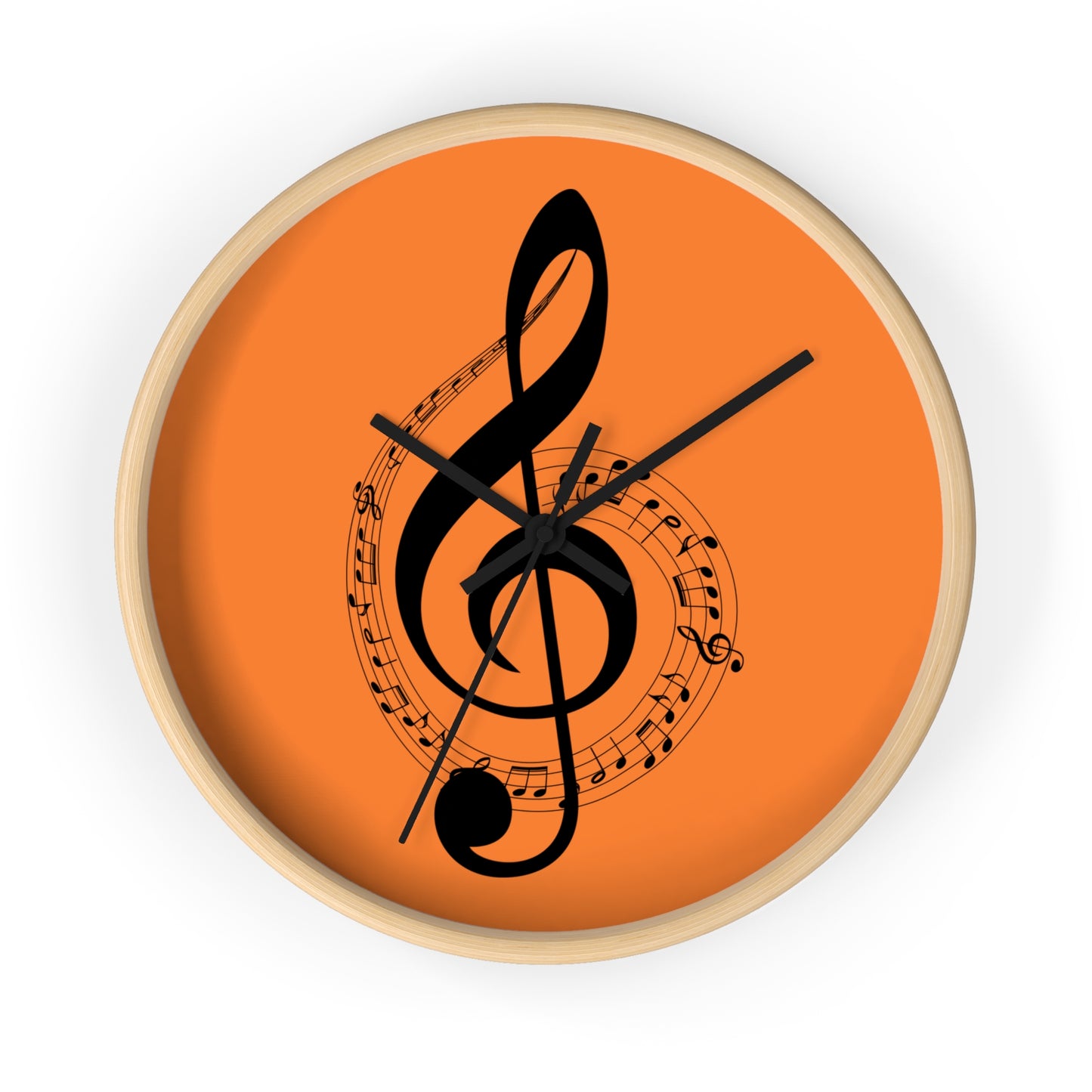 Musical Notes Wall Clock, Perfect Gift for Musicians, Music Lovers, Home Décor