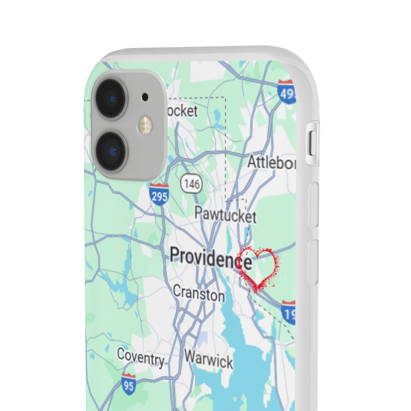 Providence Heart Map Phone Case - Custom Flexible Smartphone Protector, Gift for Her, Map Lover's Accessory, Personalized Case, Travel [...]