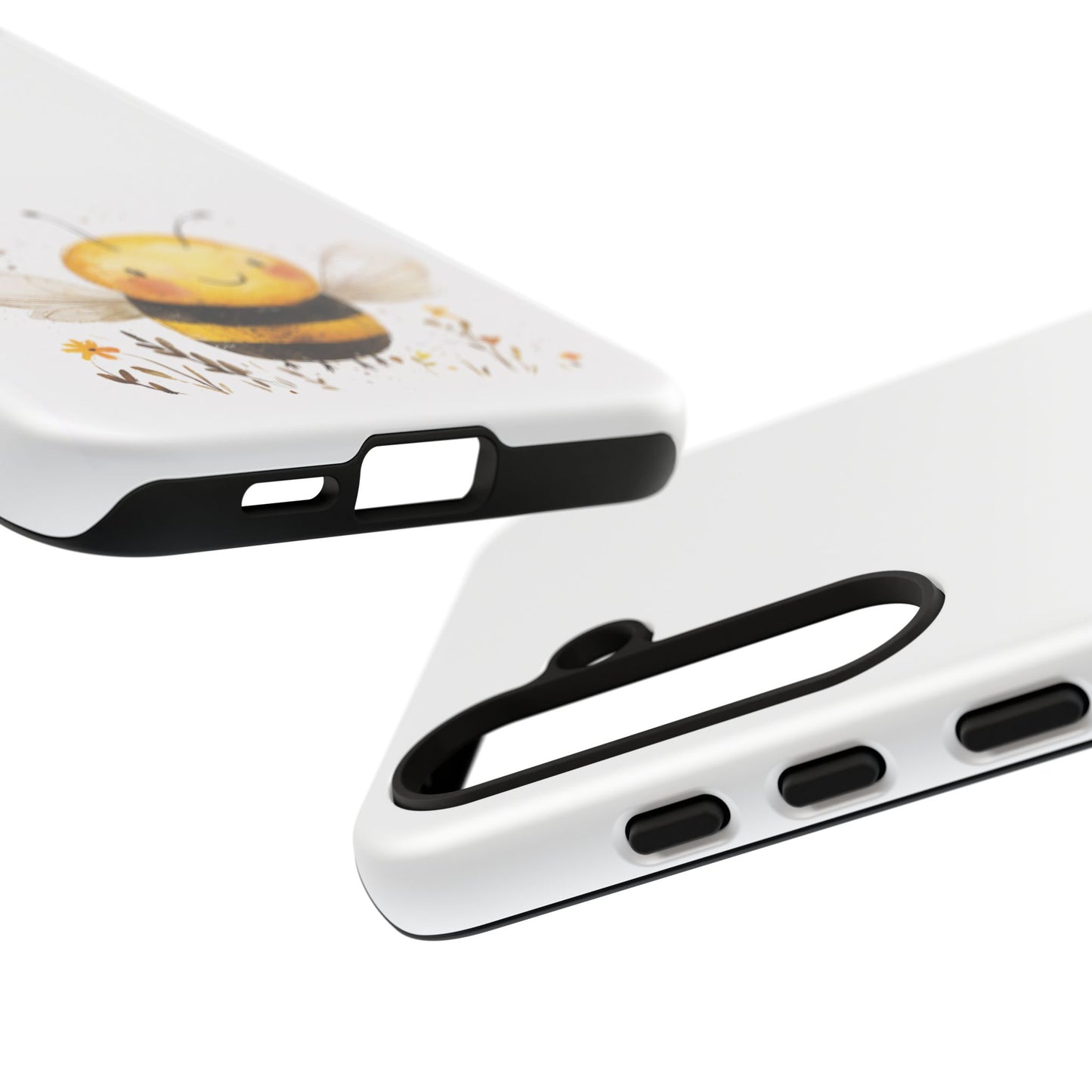 Bee Phone Case, Cute Bee Design, Tough Phone Cover, Gift for Nature Lovers, Floral Bee Mobile Case, Bee-themed Accessory