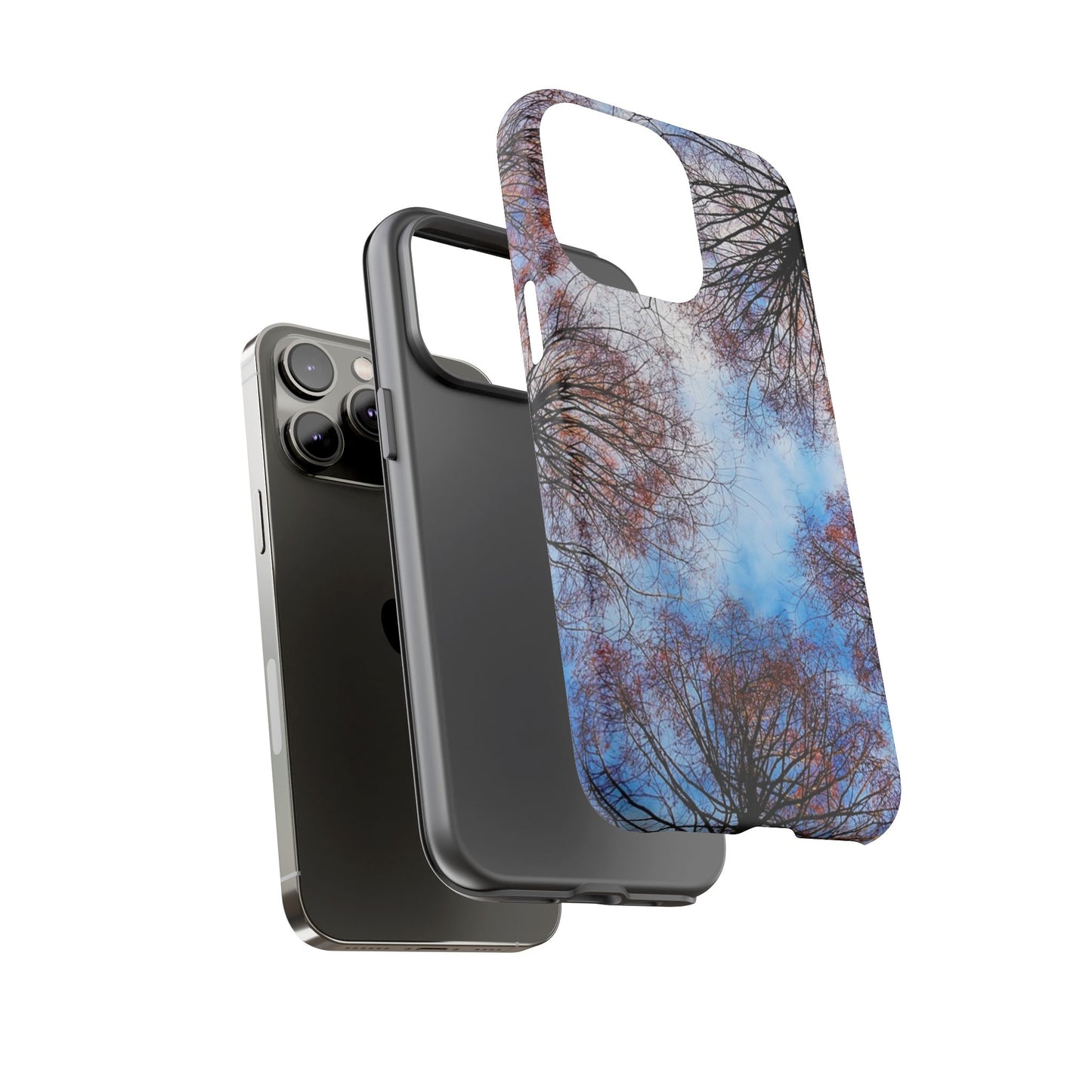 Skyward Trees Phone Case — Nature Forest Canopy Protective Tough Case