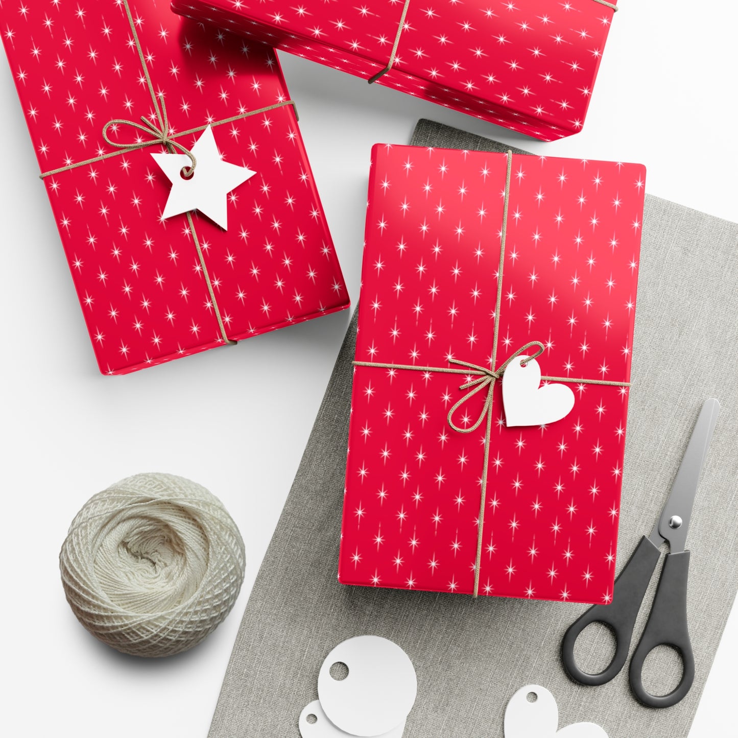 Festive Gift Wrap Papers for Holidays, Christmas, Birthdays, Parties, Eco-Friendly Wrapping, Red Polka Dot Design