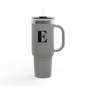 Personalized Insulated Travel Mug - Letter E, 40oz