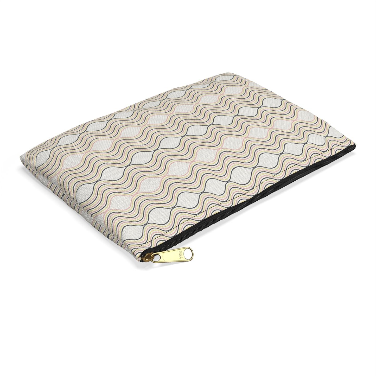 Wavy Pattern Accessory Pouch - Stylish Makeup Bag, Travel Organizer, Gift Idea, Modern Clutch, Storage Case