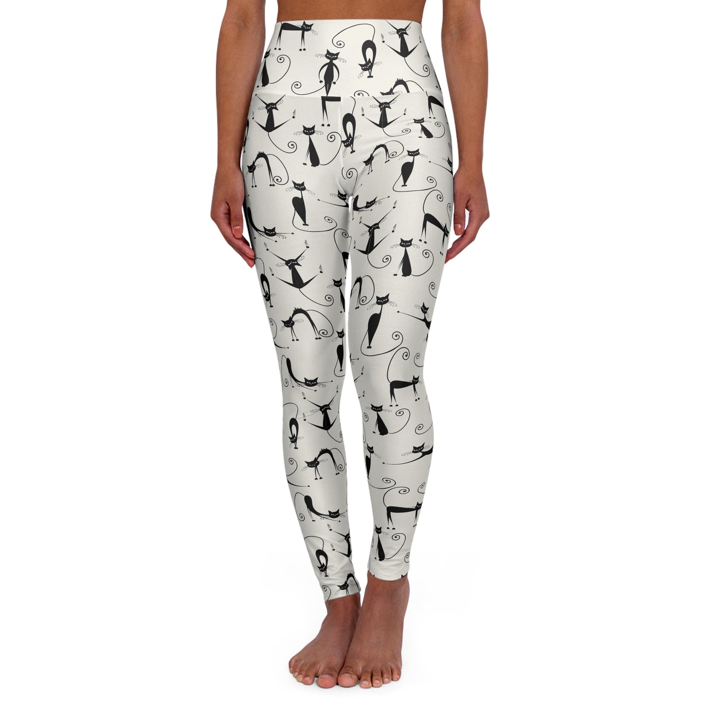 Stylish Cat-Themed High Waisted Yoga Leggings | Perfect for Yoga, Fitness, Cat Lovers, Casual Wear & Gift Ideas