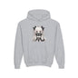 Cute Anime Girl & Puppy Youth Hoodie — Kawaii Kids Pullover for Anime Fans