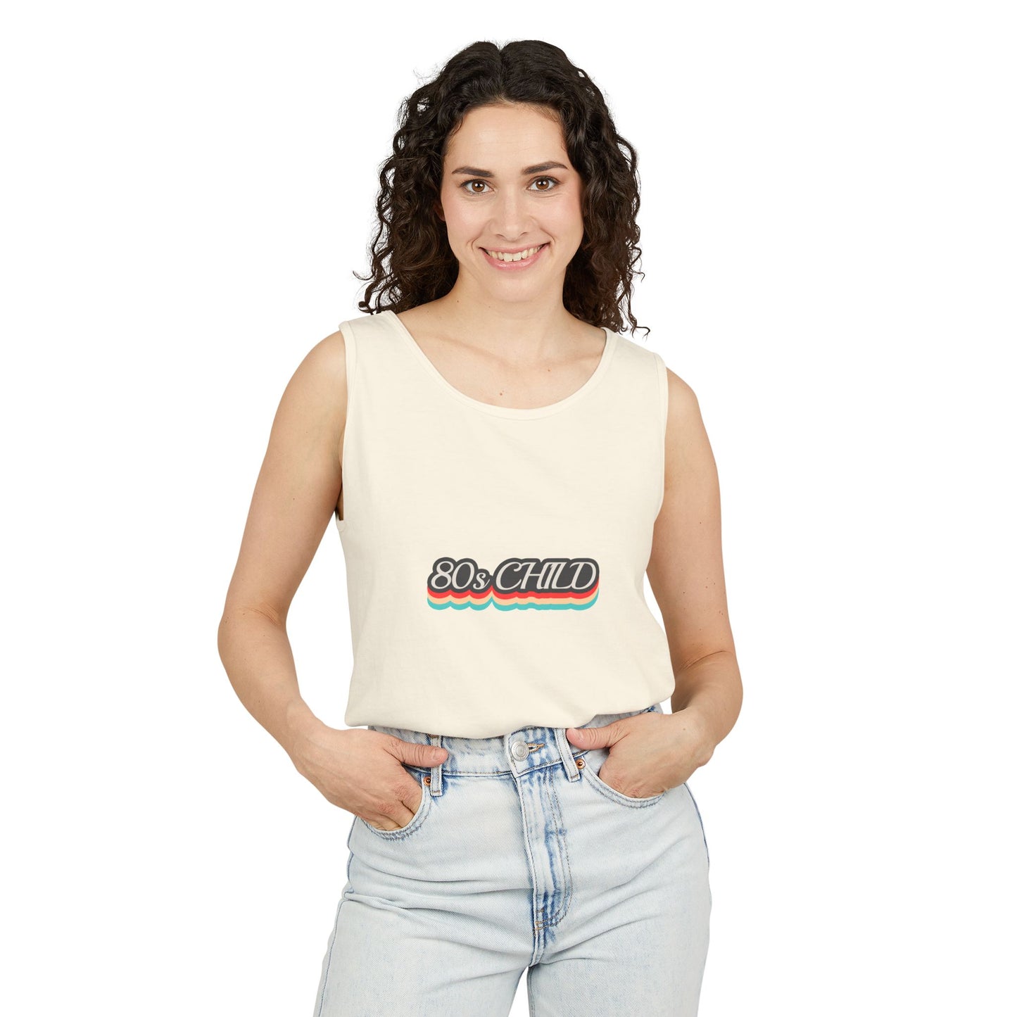 80s Child Unisex Tank Top | Retro Summer Wear, Vintage Style Shirt, Gift for 80s Lovers, Bohemian Fashion, Nostalgic Apparel