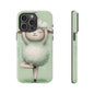 Cute Yoga Sheep Phone Case — Pastel Lamb Ballerina Protective Cover
