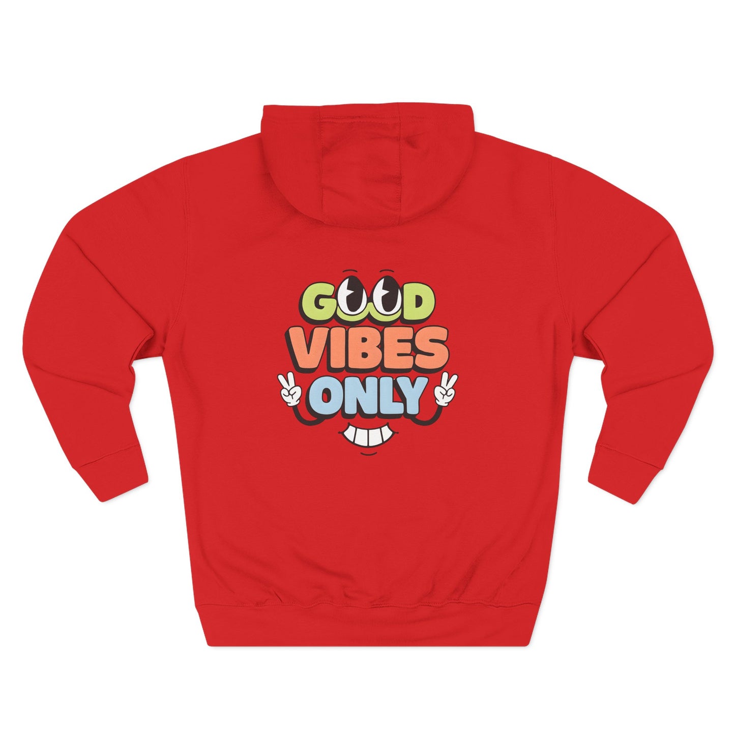 Good Vibes Only Fleece Hoodie for Positive Energy Lovers, Motivational Comfort, Chill Attire, Casual Wear, Gift for Friends
