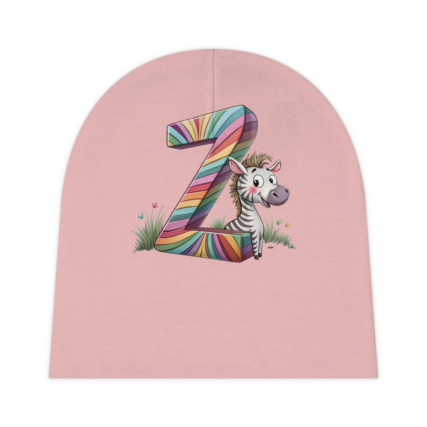 Rainbow Zebra Baby Beanie, Infant Hat, Cute Baby Accessory, Personalized Baby Gift, Newborn Beanie, Unique Baby Hat