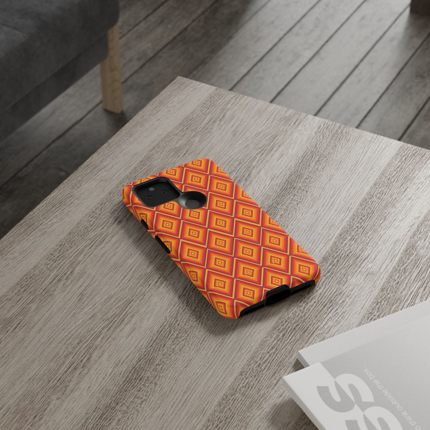 Geometric Phone Case, Tough Cases for Protection, Stylish Smartphone Cover, Vibrant Patterned Phone Accessory, Unique Gift Idea, [...]