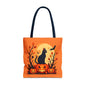 Halloween Cat Tote Bag | Spooky Halloween Accessory, Trick or Treat, Gift for Cat Lovers, Fall Fashion Must-Have, Pumpkin Decor