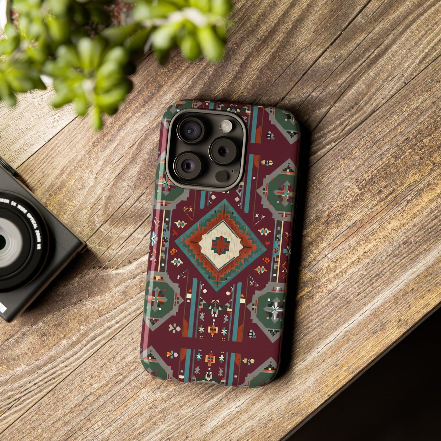 Tribal Pattern Phone Case - Boho Chic, Tough Durable Cover, Stylish Tech Accessory, Gift for Him/Her, Festival Essentials