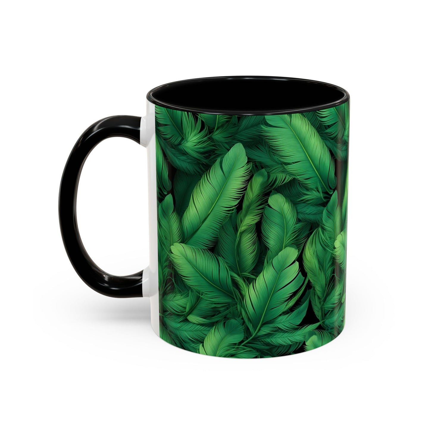 Tropical Leaf Coffee Mug - Green Botanical Drinkware, Ideal Gift for Nature Lovers, Home Decor, Tropical Theme, Eco-Friendly Beverage